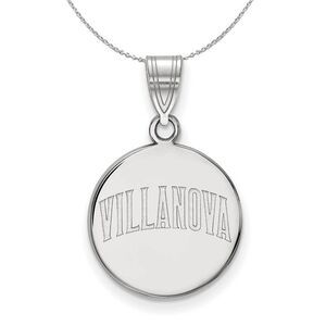 Sterling Silver Villanova U. Medium Disc Necklace - 24 Inch